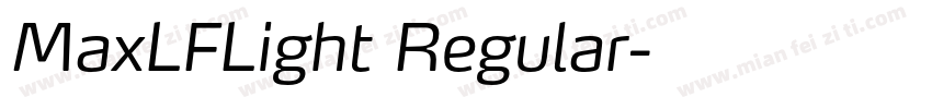 MaxLFLight Regular字体转换